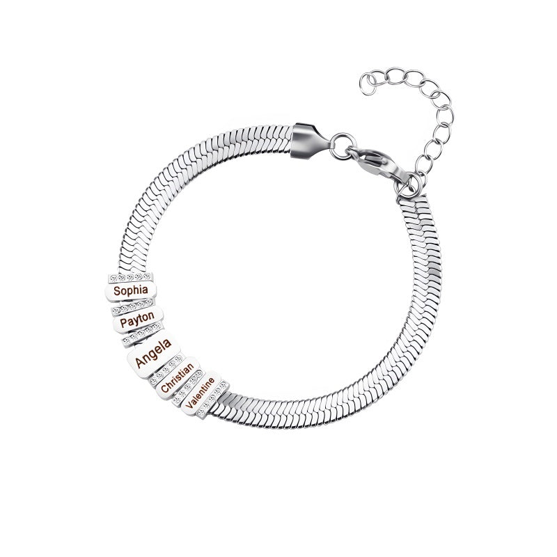 Luxury Flat Snake Bracelet - Sterling Silver Plated with CZ Stones A Timeless Symbol of Eternal Love