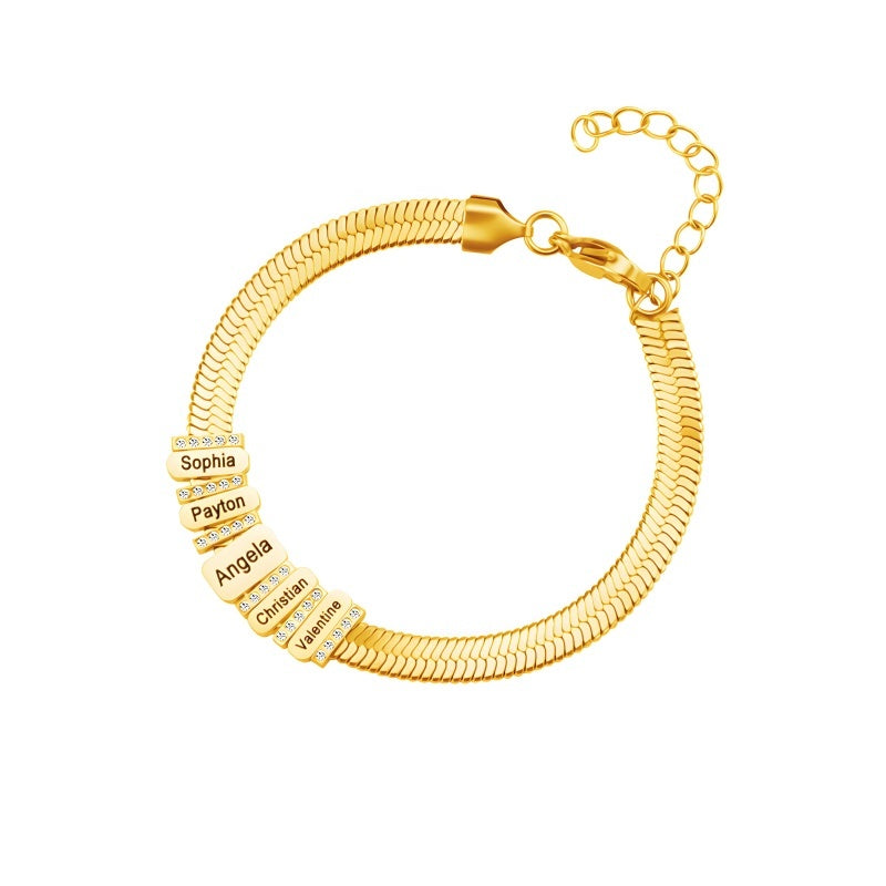 Luxury Flat Snake Bracelet - Sterling Silver Plated with CZ Stones A Timeless Symbol of Eternal Love