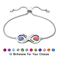 Steel color + engraving content + birthstone (note the month)