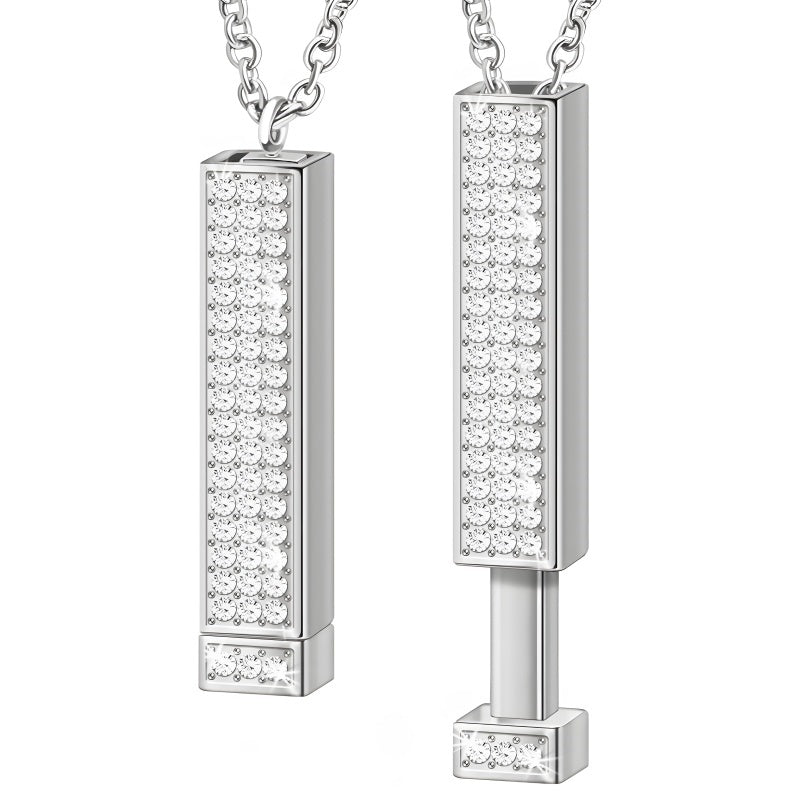 Women's Custom Name Necklace - Diamond-Cut Pendant Personalized Jewelry Gift