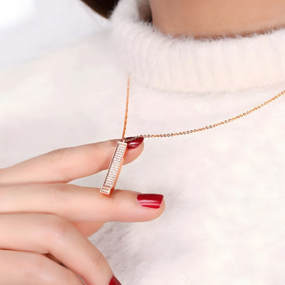 Women's Custom Name Necklace - Diamond-Cut Pendant Personalized Jewelry Gift