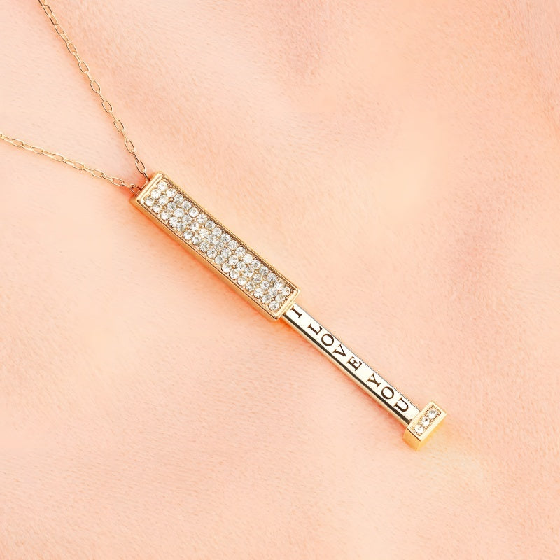 Women's Custom Name Necklace - Diamond-Cut Pendant Personalized Jewelry Gift