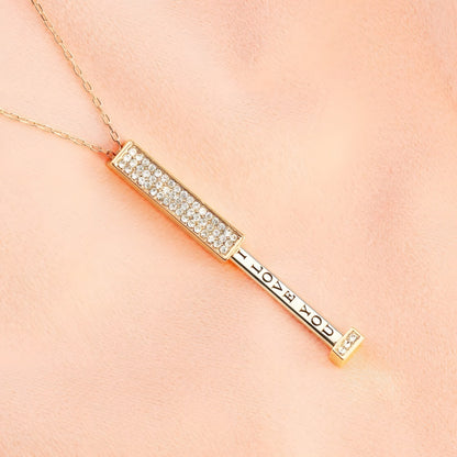 Women's Custom Name Necklace - Diamond-Cut Pendant Personalized Jewelry Gift