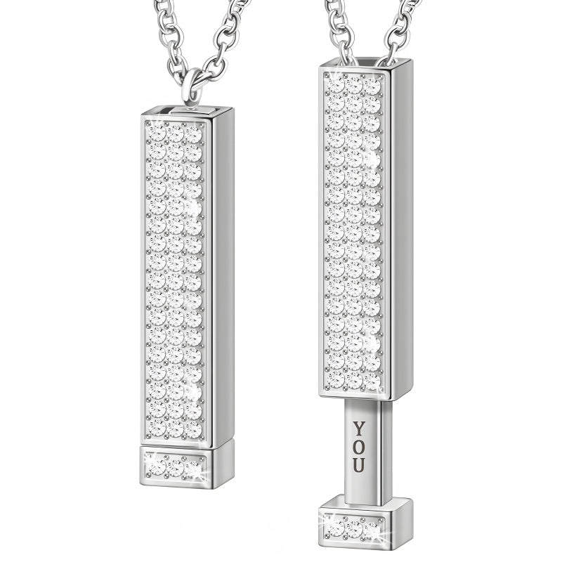 Women's Custom Name Necklace - Diamond-Cut Pendant Personalized Jewelry Gift