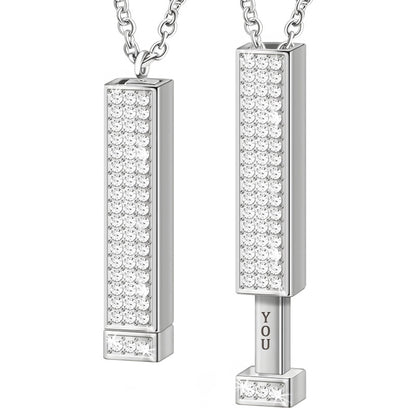 Women's Custom Name Necklace - Diamond-Cut Pendant Personalized Jewelry Gift