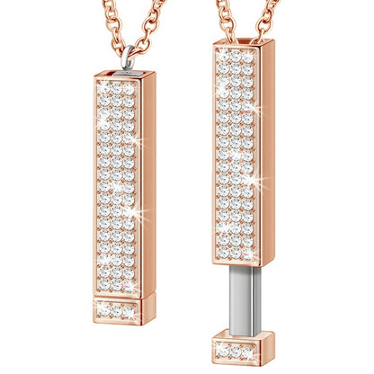 Women's Custom Name Necklace - Diamond-Cut Pendant Personalized Jewelry Gift