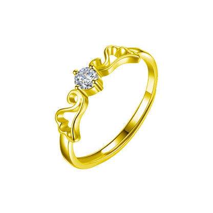 Eternal Wings Moissanite Couple Rings - Promise Woven in Sterling Silver